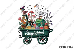 Stay Weird Png,Vintage Apothecary PNG Product Image 1