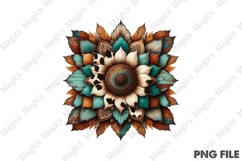 Western Sunflower Sublimation PNG Product Image 1