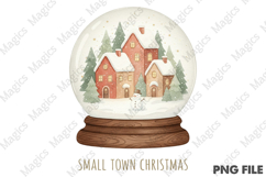 Small Town Christmas Globe PNG Product Image 1