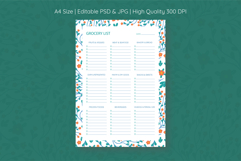 Floral Grocery List Template | Grocery List | Planner Product Image 1