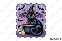 Black Cat Png,Halloween Png, Spooky Seas Product Image 1