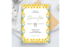 Daffodil Flower Wedding Invitation | Wedding Invitation Product Image 1