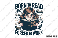 Born to Read Png,Fantasy Reader, Book Product Image 1