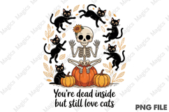 You&#039;re Dead Inside but Still Love Cats Png Product Image 2