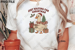 Just Waiting for Christmas Funny Goose Product Image 2