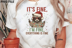 Raccoon Christmas Sublimation PNG Product Image 2