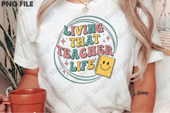 Living That Teacher Life Png, Teacher Sublimation Product Image 2