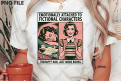 Funny Reader Book Addict, Book Lover Png Product Image 2