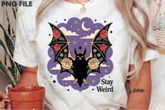 Stay Weird Png,Cute Floral Bat Png Product Image 2