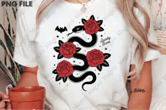 Spooky Season Png,Snake and Red Roses Png Product Image 2
