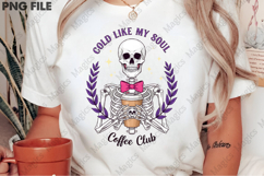 Cold Like My Soul Coffee Club Pink Halloween Skeleton Png Product Image 2