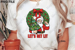 Retro Funny Santa with Tree Png Product Image 2