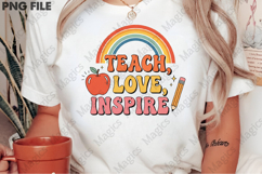 Teach, Love, Inspire Png, Teacher Sublimation Product Image 2