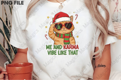 Christmas Cat Karma Quote PNG Product Image 2