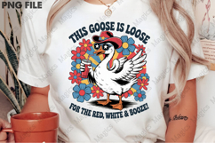 4th Goose PNG, Red White Boozy Png Product Image 3