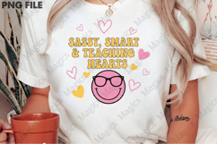 Sassy, Smart &amp; Teaching Hearts Png, Teacher Sublimation Product Image 2