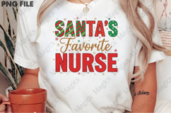 Santa’s Favorite Nurse PNG, Christmas Product Image 2