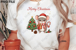 Cute Christmas Mouse Clipart PNG Product Image 2