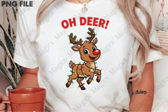 Funny Reindeer Lights T-Shirt Design Product Image 2