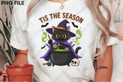 Tis the Season Png,Cute Black Cat Png Product Image 1