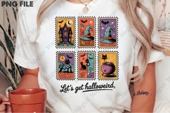 Retro Halloween Stamp Collage Png Product Image 2