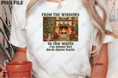 Vintage Christmas Carol Girls PNG Product Image 2