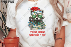 Raccoon Christmas Sublimation PNG Product Image 2