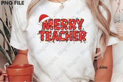 Merry Teacher Png, Christmas Pencil Tree Product Image 2