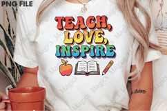 Teach, Love, Inspire Png, Teacher Sublimation Product Image 2