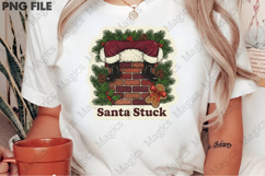 Santa Stuck Funny Christmas PNG Product Image 2