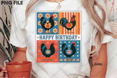 Patriotic Floral Chicken Png,Farmhouse Product Image 2