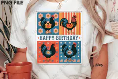 Patriotic Floral Chicken Png,Farmhouse Product Image 2