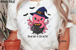 On My Way To Stir The Pot Pink Halloween Png Product Image 1