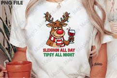 Funny Reindeer Christmas Lights PNG Product Image 2