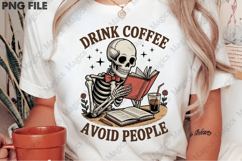 Drink Coffee Avoid People, Skeleton Tbr Product Image 2