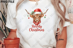 Highland Cow Merry Christmas PNG Product Image 2