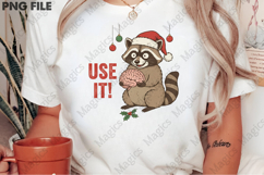 Funny Raccoon Christmas Retro Design Product Image 2