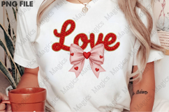 Crochet Pink Love Bow Valentine PNG Product Image 2