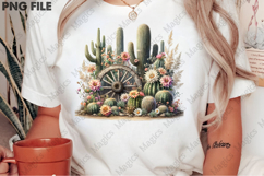 Wheel Surrounded Succulents PNG Product Image 2