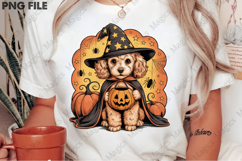 Poodle with Bow and Pumpkin Png Product Image 2