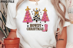 Howdy Christmas Png, Cowgirl Western Product Image 2