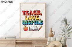 Teach, Love, Inspire Png, Teacher Sublimation Product Image 3
