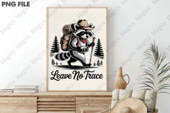 Funny Raccoon PNG,Hiking Png Product Image 3