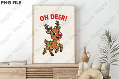 Funny Reindeer Lights T-Shirt Design Product Image 3