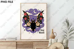 Stay Weird Png,Cute Floral Bat Png Product Image 3