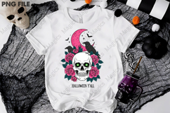 Halloween Pink Raven Sublimation Png Product Image 1
