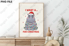 I Want a Hippopotamus for Christmas Png Product Image 3