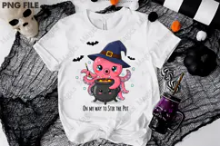 On My Way To Stir The Pot Pink Halloween Png Product Image 3