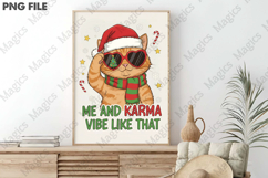 Christmas Cat Karma Quote PNG Product Image 3