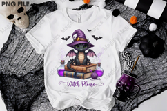 Witch Please Pink Bat Halloween Png Product Image 1